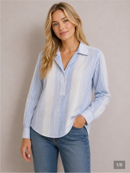 Madewell Tops - Madewell Notch Collar Popover Shirt. Size XL.